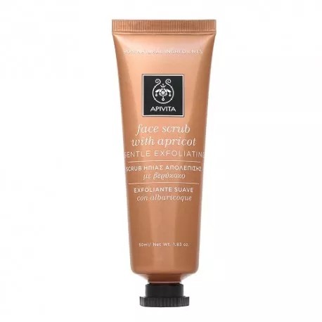 Apivita Gel Esfoliante Suave com Damasco, 50ml.