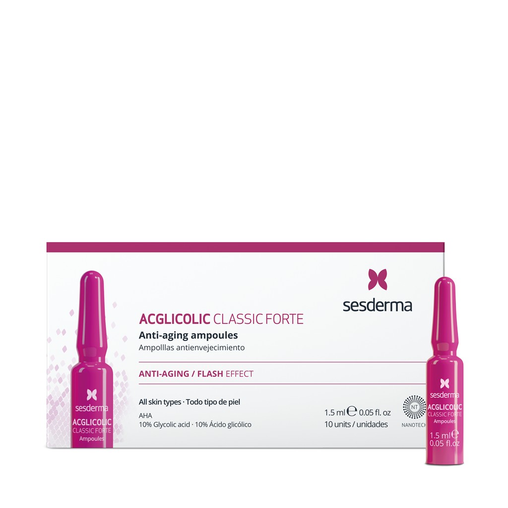 Sesderma AcGlycolic Classic Forte, 10 ampolas.