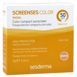 Sesderma Screenses Protetor Solar Compacto cor SPF50 BROWN