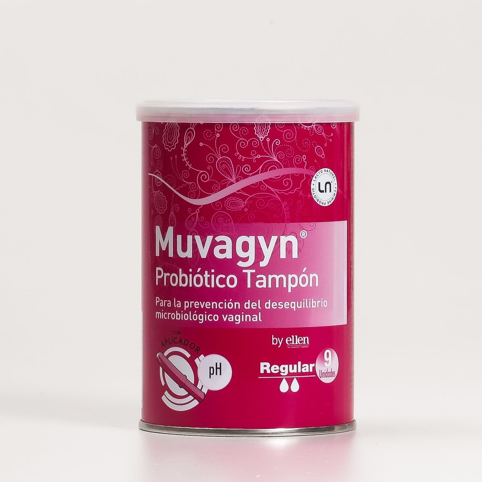 Muvagyn tampão probiótico regular, 9Pc.