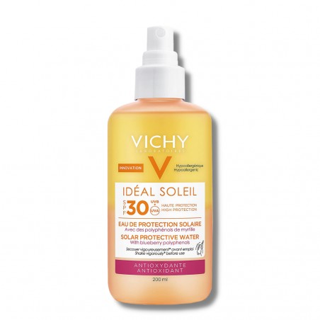 Vichy Ideal Soleil água antioxidante FPS30+, 200 ml