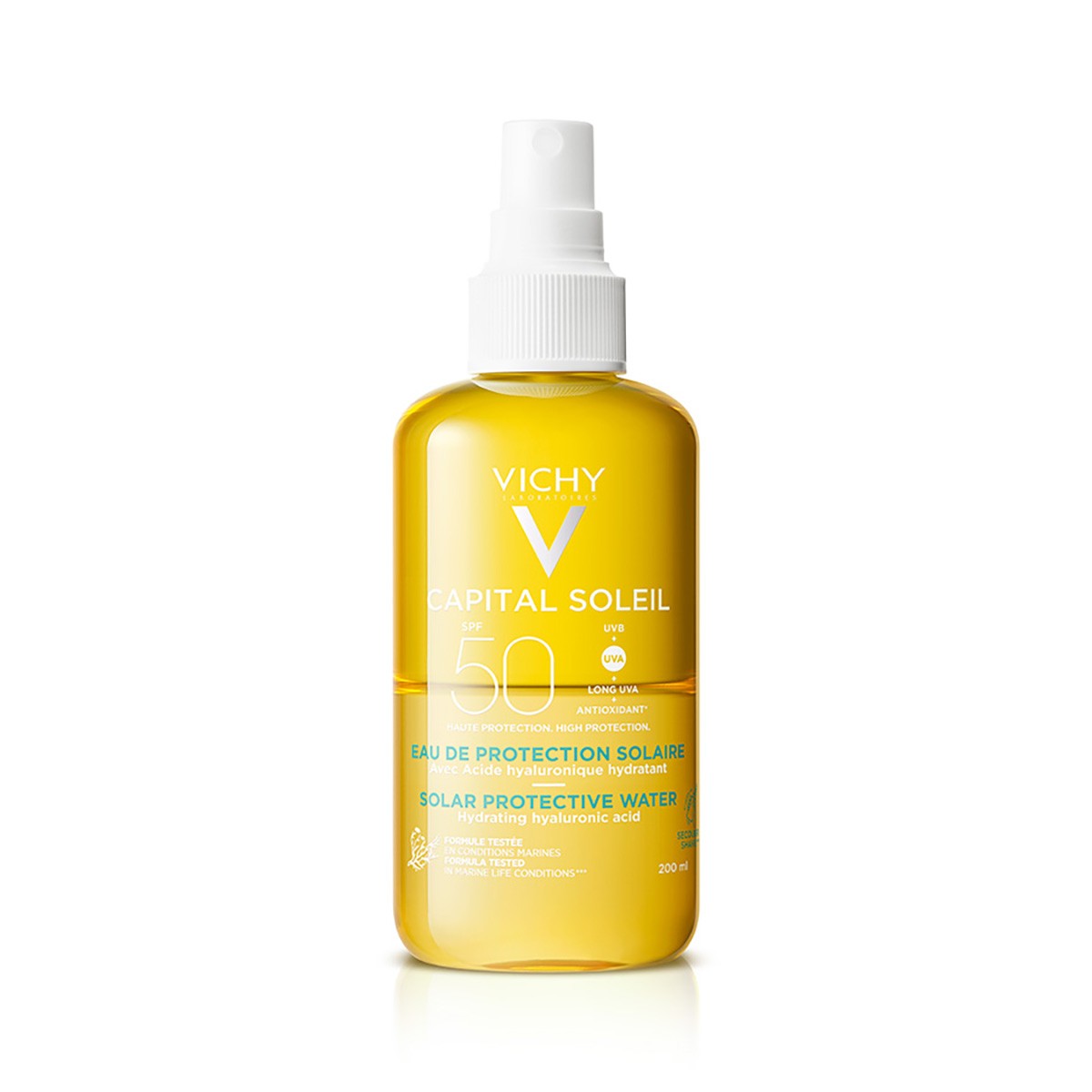 Vichy Capital Soleil Hidratante Água Hidratante FPS50, 200 ml