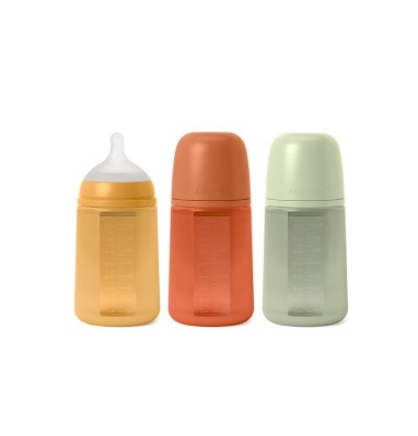 Suavinex Intense Color Silicone Mamadeira + 3 Meses, 240 ml