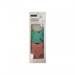 Esponja de banho infantil Suavinex Konjac, 3 unidades