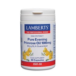 LAMBERTS Óleo de prímula pura 1000 mg, 90 cápsulas