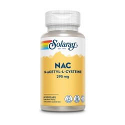 Solaray NAC 295 mg, 60 cápsulas vegetais