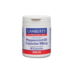 LAMBERTS Óleo de hortelã-pimenta 100 mg, 90 cápsulas.