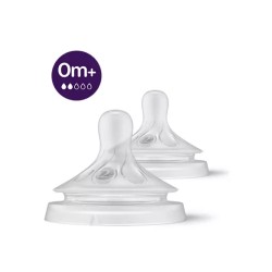 AVENT Natural Response Slow Flow Nipple +0M, 2 unidades
