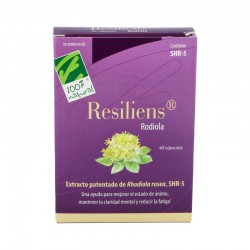 100% Natural Resiliens Rhodiola, 40 cápsulas