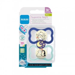 MAM Chupeta Noturna de Silicone +16 meses, 2pcs