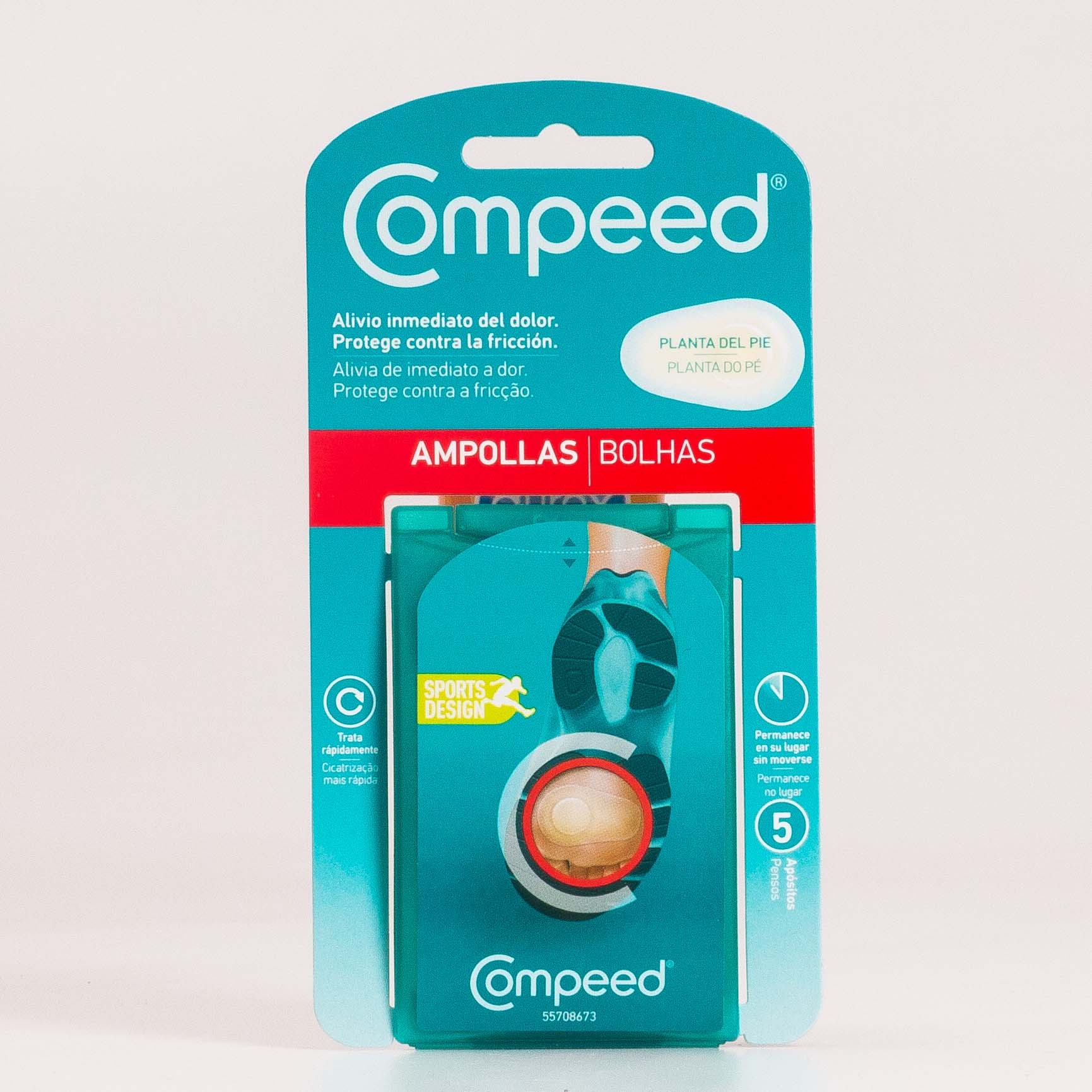 Ampolas Compeed Soles dos Pés, 5 unidades.