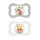 MAM Original Night Neutral Chupeta Fisiológica de Silicone +16M, 2 unidades