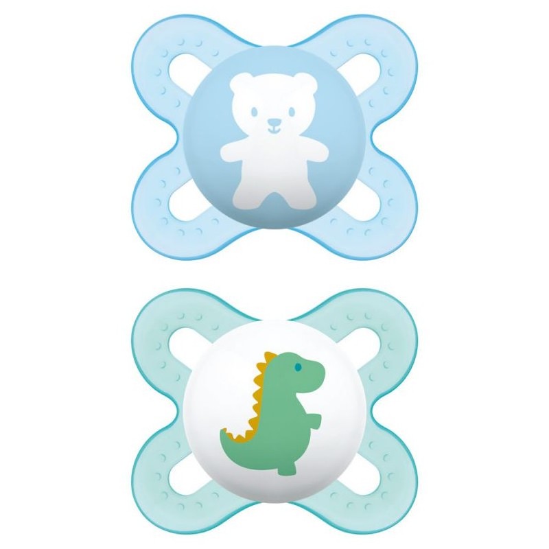 MAM PERFECT START CHUPETA DE SILICONE AZUL 0-2 M 2 UNIDADES