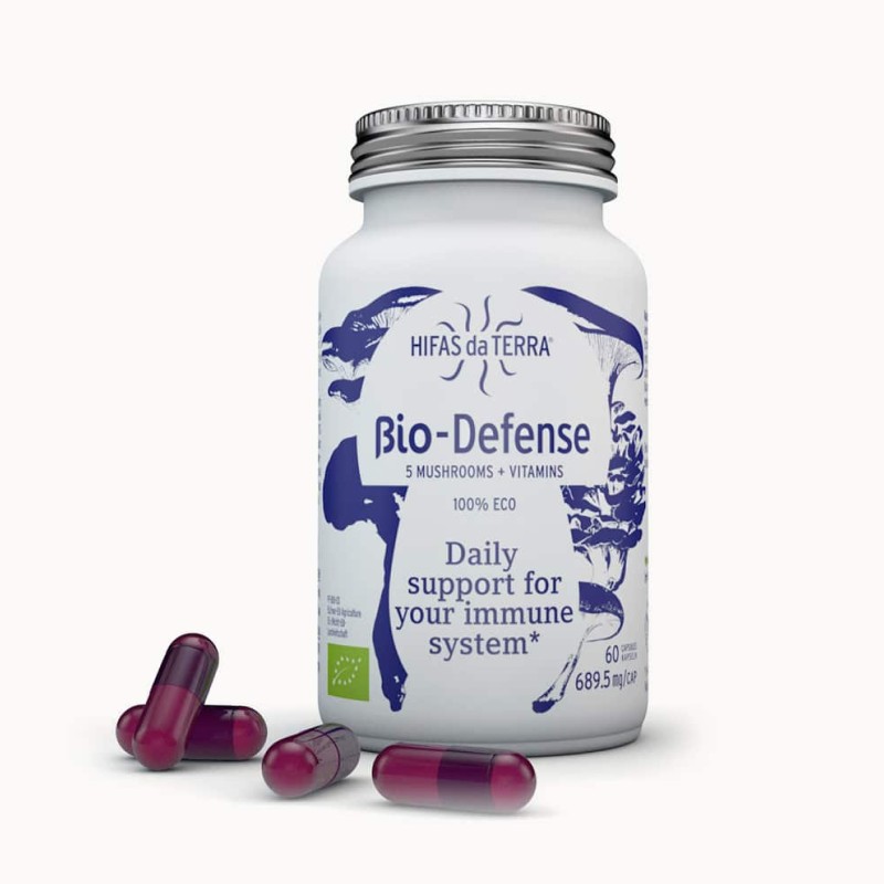 Suporte Diário Hifas da Terra Bio-Defense, 60 Cápsulas