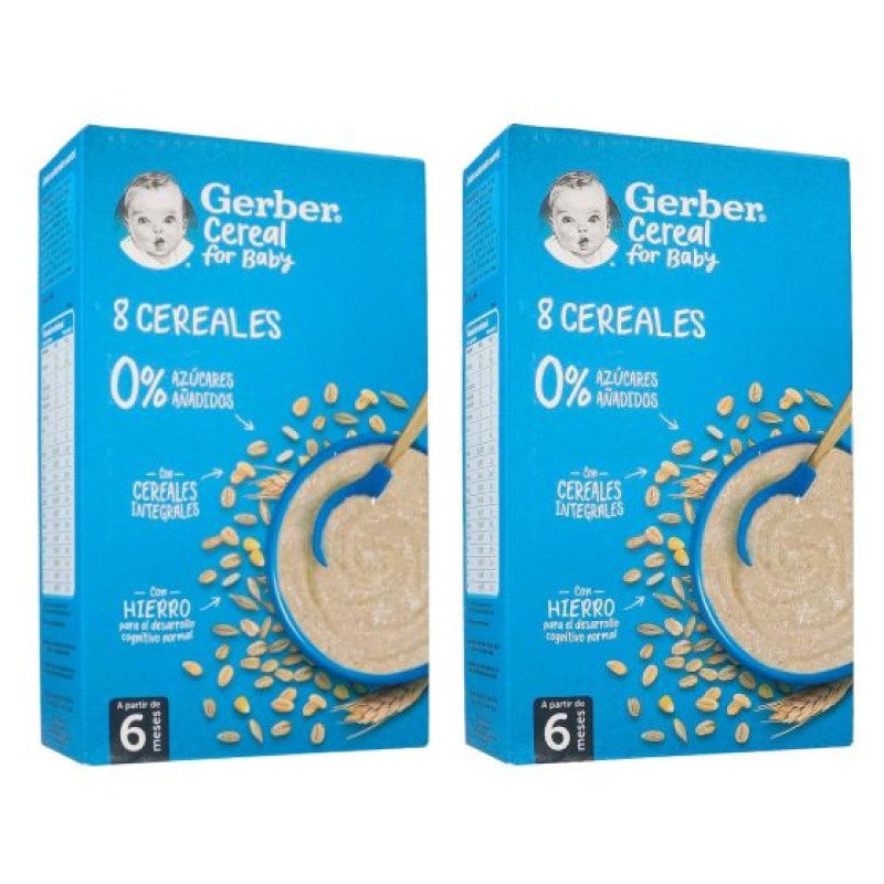 Nestlé Gerber 8 Cereais Pack 2x500 gramas