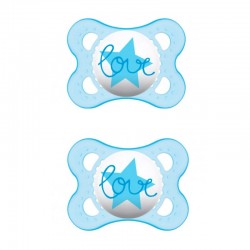 MAM Original Matt Blue Chupeta de Silicone +6M, 2 unidades
