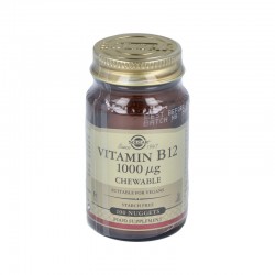 Solgar Vit B12 1000 mcg Cianocobalamina, 100 Comp. Masticables.