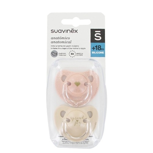 Chupeta Anatômica de Silicone Suavinex Classic +18M, 2 unidades