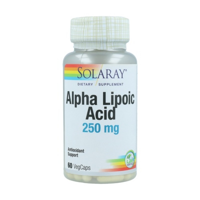 Solaray Ácido alfa-lipoico 250 mg, 60 cápsulas vegetais