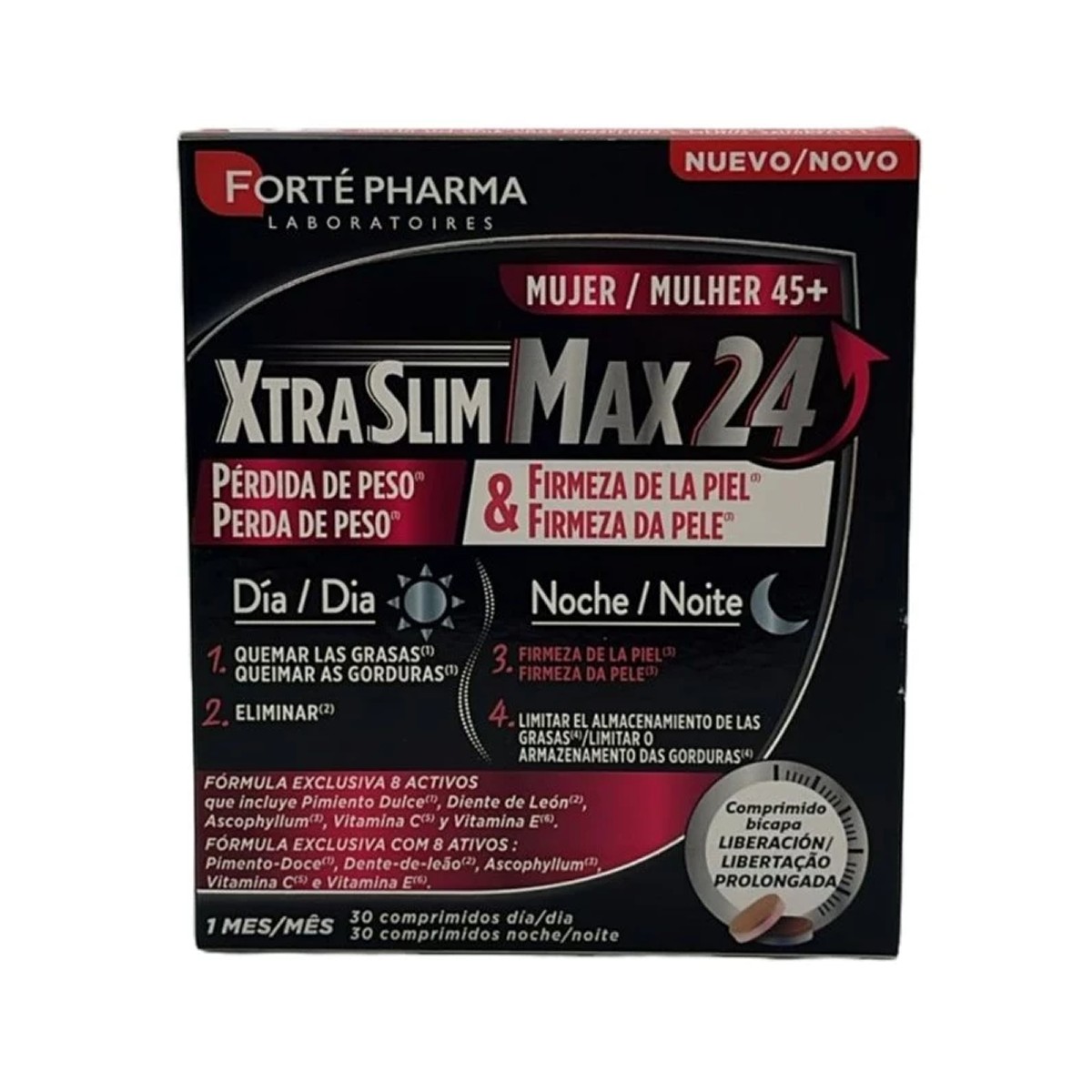 Xtraslim Max 24 Mujer 45+, 60 Comp. Liberacion Prolongada
