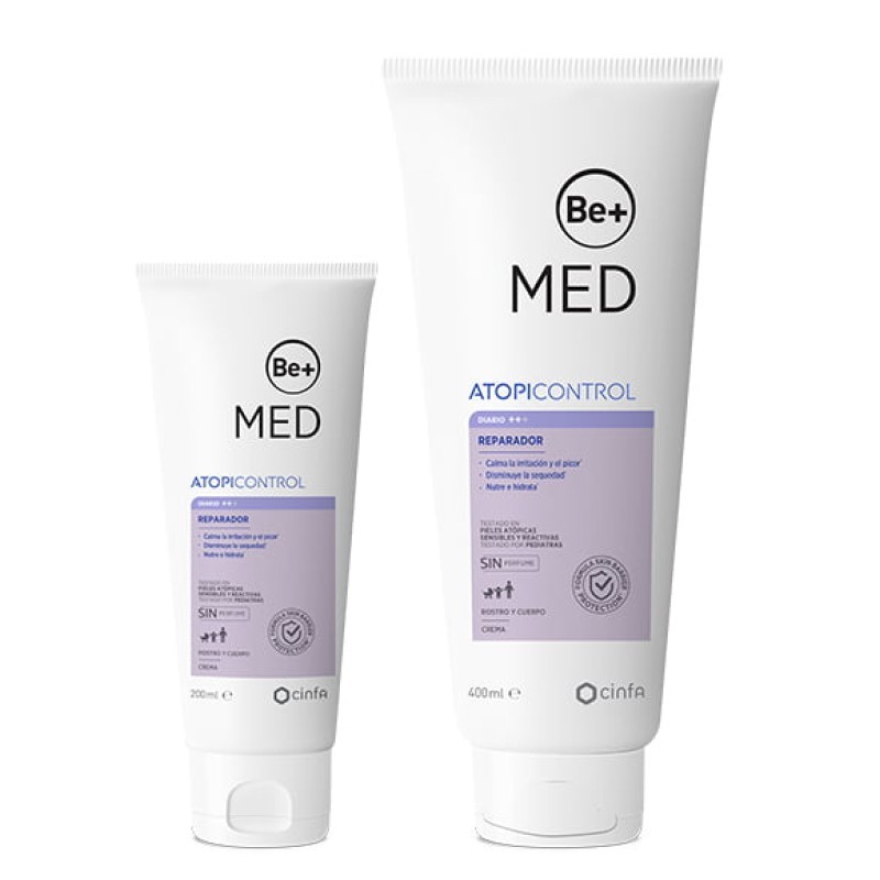 BE+ Med Atopicontrol Creme Hidratante Reparador, 400 ml