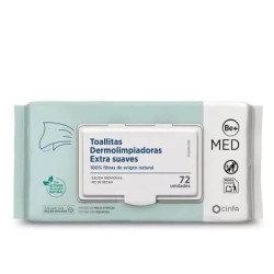 BE+ Med Toalhitas Dermolimpadoras Extra Suave, 72 uds