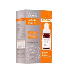 Avène Solar Anti-idade SPF 50+ Toque Seco, 50 ml + Presente: Hydrance Sérum Vitamin Activ Cg, 10 ml