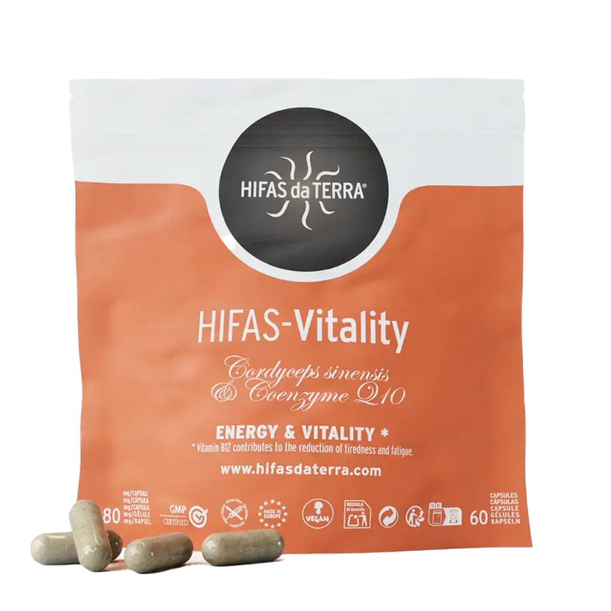Hifas da Terra Vitality Refill, 60 cápsulas