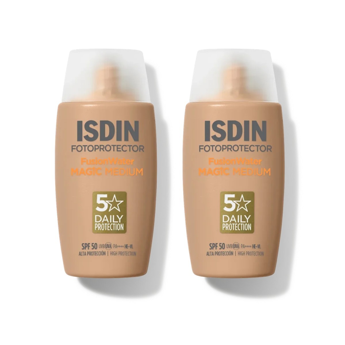 Fotoprotector Isdin Fusion Water Color SPF50, Oferta Duplo 2x 50ml.