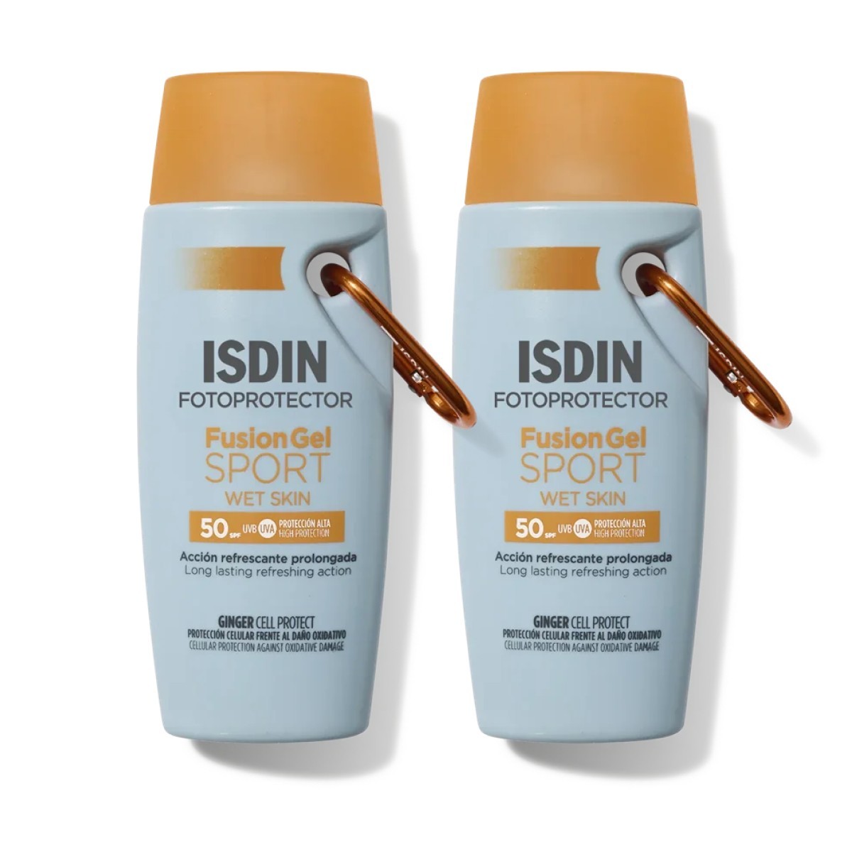 Fotoprotector Isdin Fusion Gel Sport Wet Skin SPF50, Oferta Duplo 2x 100ml