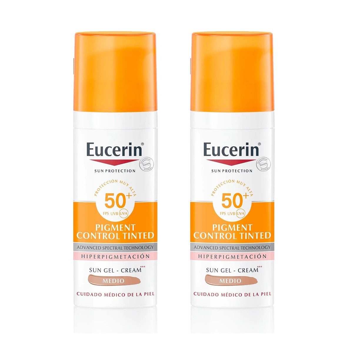Eucerin Sun pigment control FPS 50+ tom médio, Oferta Duplo 2x 50 ml