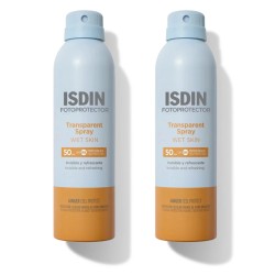 Isdin Fotoprotector Spray Transparent Wet Skin SPF50, Oferta Doble 2x 250 ml