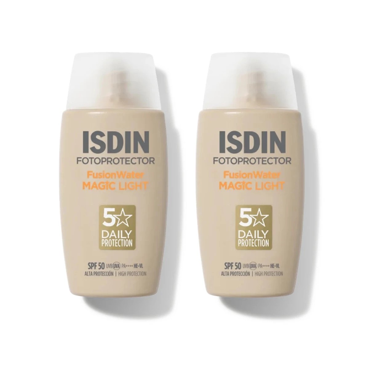 Isdin fotoprotector fusion water color claro SPF 50, Oferta Duplo 2x 50 ml