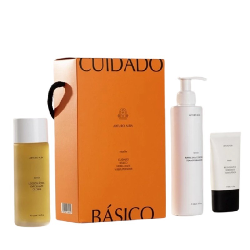 Arturo Alba Estojo Cuidado Básico – Hidrolipídica + Loção Ácida + Limpiadora