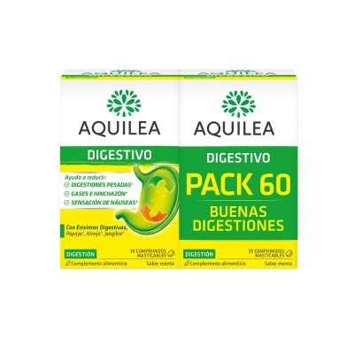 Aquilea Digestivo Menta, Duplo 2x30 comprimidos mastigáveis
