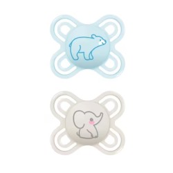 MAM PERFECT START CHUPETA DE SILICONE AZUL 0-2 M 2 UNIDADES