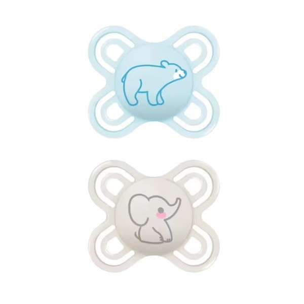 MAM PERFECT START CHUPETA DE SILICONE AZUL 0-2 M 2 UNIDADES