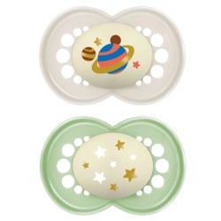 MAM Original Night Neutral Chupeta Fisiológica de Silicone +16M, 2 unidades