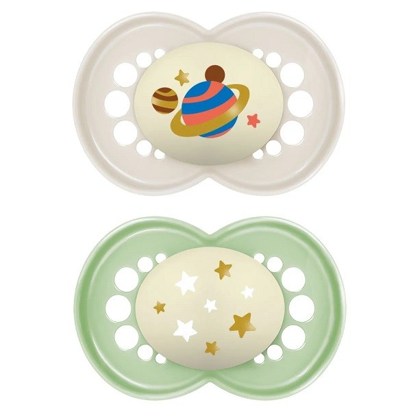 MAM Original Night Neutral Chupeta Fisiológica de Silicone +16M, 2 unidades