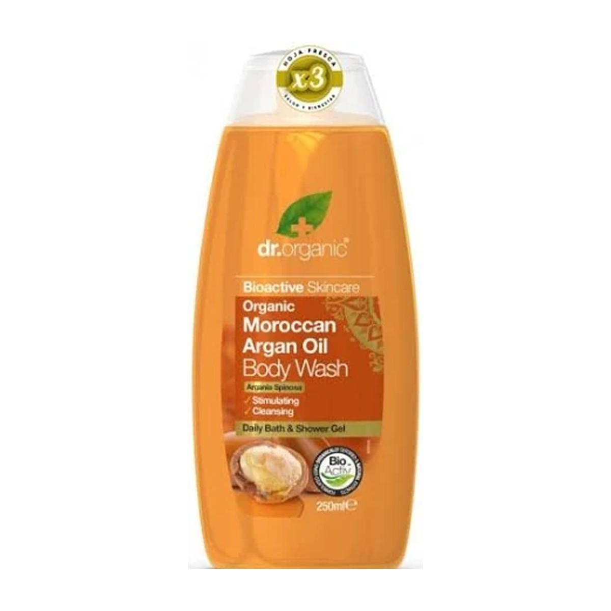Dr Argan Gel de banho orgânico, 250ml.