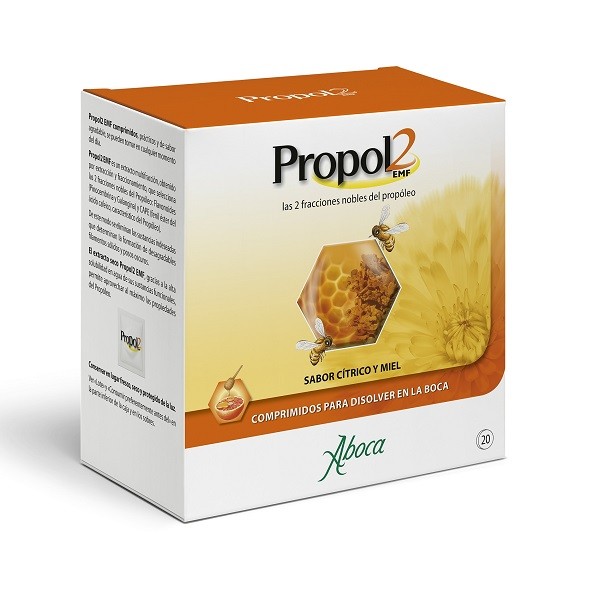 Aboca Propol2 EMF Citrus & Sabor Mel, 20 Comprimidos