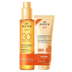 Nuxe Sun Alta Proteção Facial & Óleo de Bronzeamento Corporal FPS30, 150 ml
