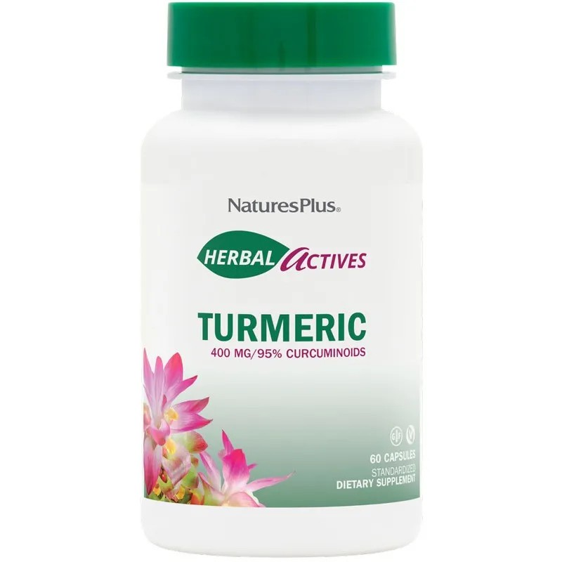 Natures Plus Curcuma (Cúrcuma) 400mg, 60 cápsulas.