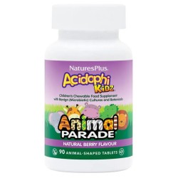 Natures Plus Animal Parade Acidophikidz, 90 Comprimidos.