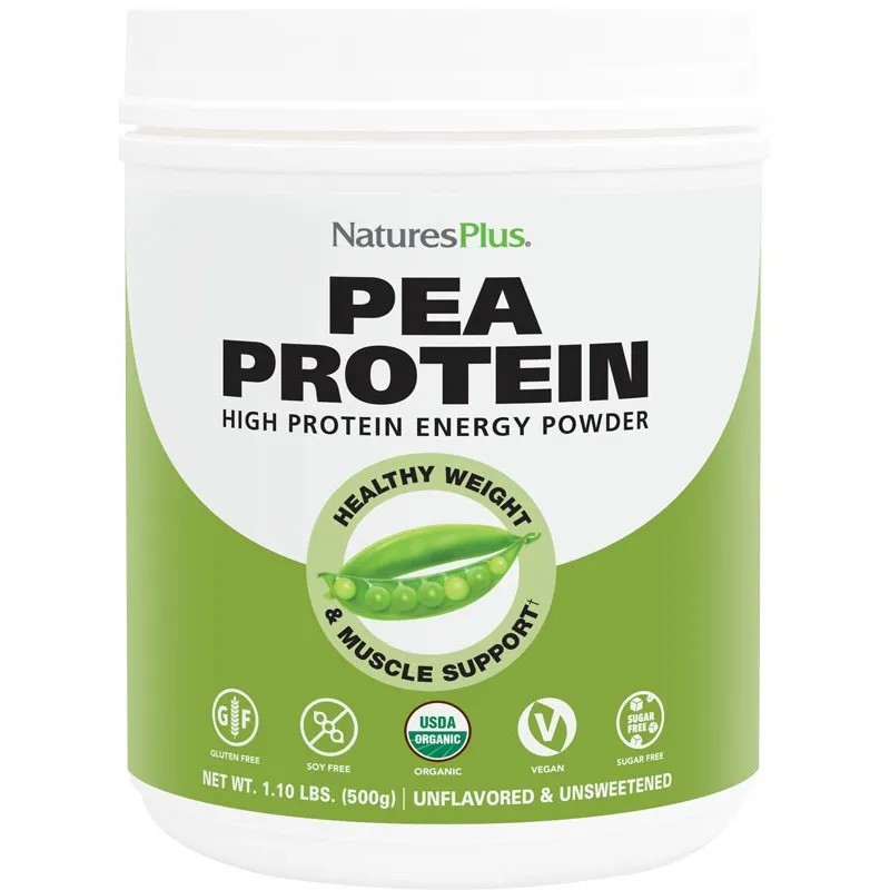 Natures Plus Pea Protein, proteína de ervilha, 500g.
