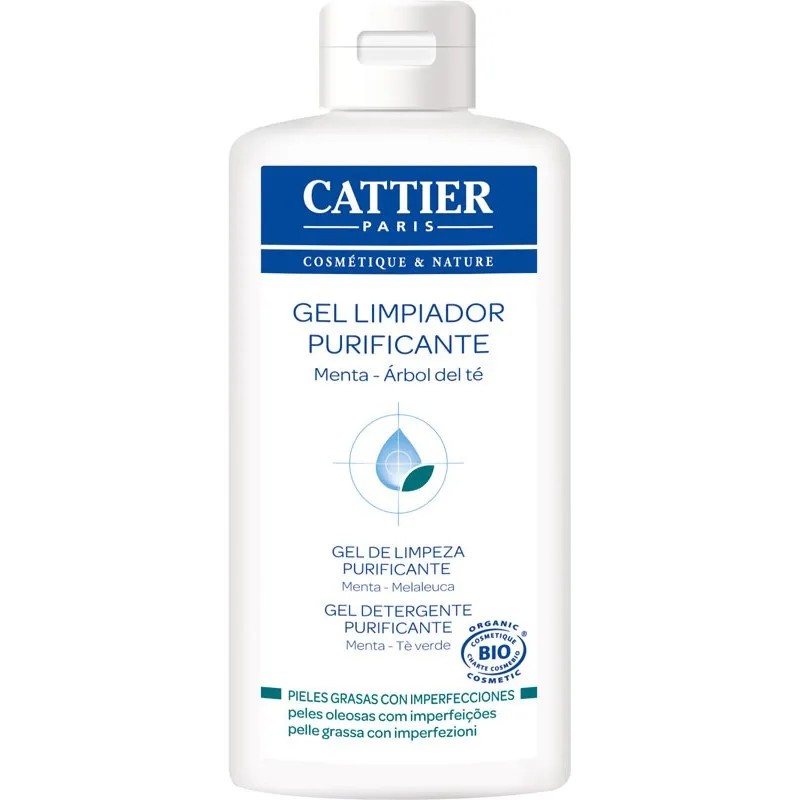 Gel de Limpeza Purificante Cattier com Tea Tree, 200ml.