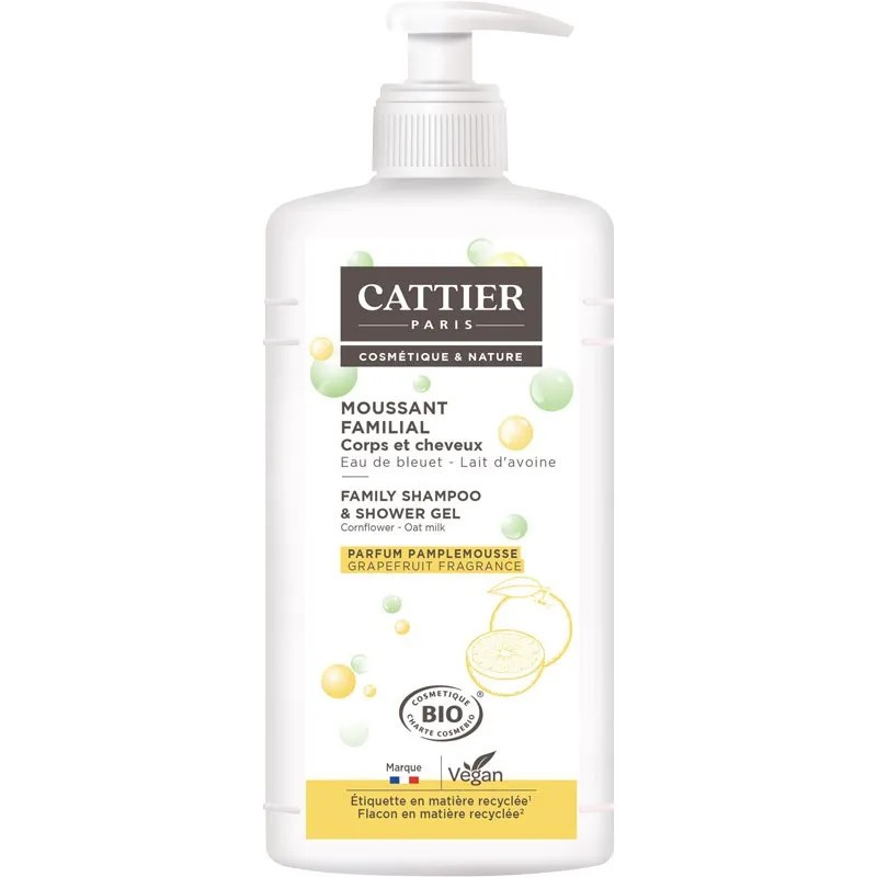 Gel de banho Cattier & Shampoo Família, 1L.