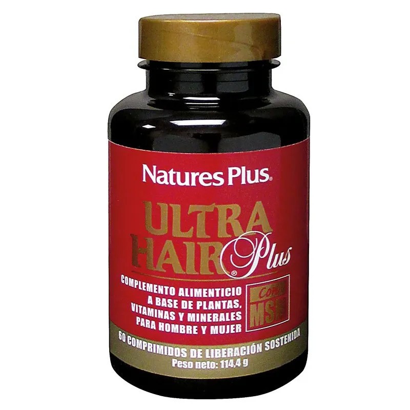 Nature's Plus Ultra Hair Plus com MSM, 60 Comp