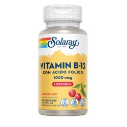 Solaray Vitamina B-12 & Ácido fólico, 90 Comp. Subl.