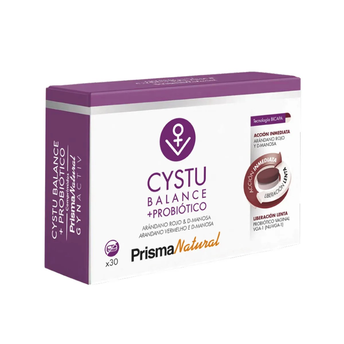 Prisma Natural Gynactiv Cystu Balance 180 mg, 30 cápsulas
